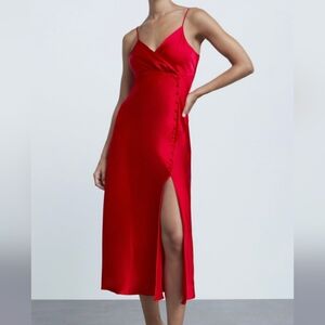 Red Silk Zara Dress